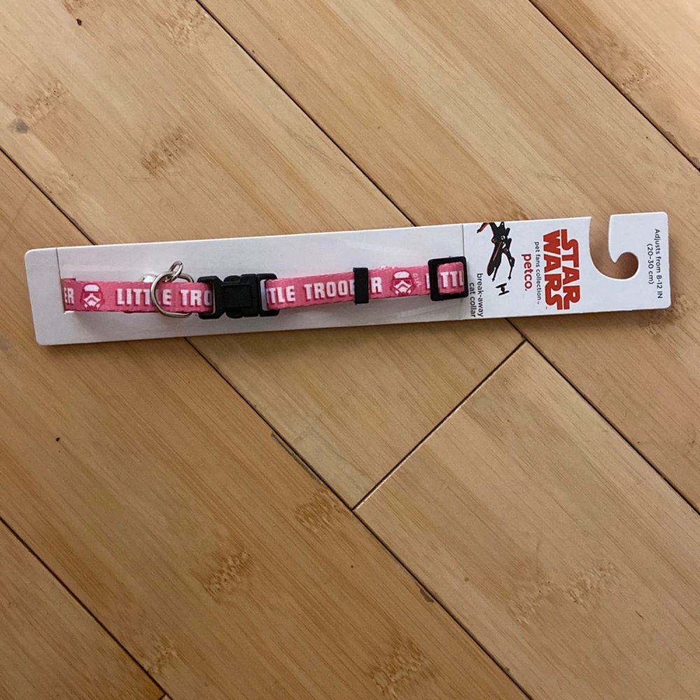 Star Wars - Pink Storm Trooper breakaway cat collar- new